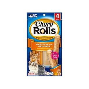 SNACK INABA CAT ROLLS 4P POLLO X 40 gr