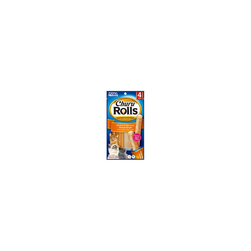 SNACK INABA CAT ROLLS 4P POLLO X 40 gr
