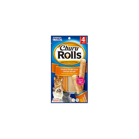 SNACK INABA CAT ROLLS 4P POLLO X 40 gr