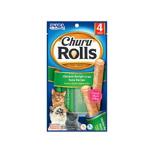 SNACK INABA CAT ROLLS 4P POLLOTUNAX40 g