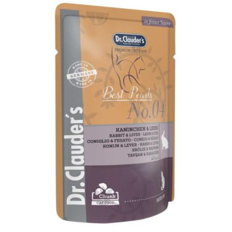 DR CLAUDERS CAT POUCH CONEJOHIGADOX100g