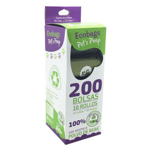 BOLSAS PACK ECOBAGS 10 ROLLOS X20 BOLSAS