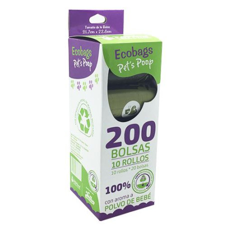 BOLSAS PACK ECOBAGS 10 ROLLOS X20 BOLSAS