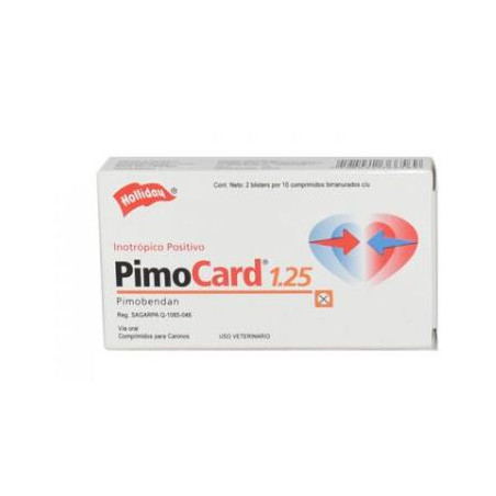 PIMOCARD 1.25 mg CAJA X 20 tabletas
