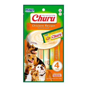 CHURU DOG POLLO Y SALMON X4 TUBOS DE 56gr