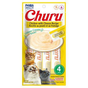 CHURU CAT SNACK POLLO Y QUESO X4  56gr