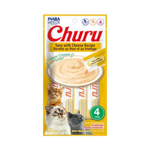 CHURU CAT SNACK ATUN Y QUESO X4 56gr