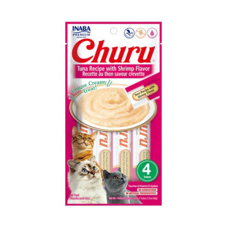 CHURU CAT ATÚN CAMARON X 4 56g