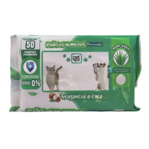 PAÑITOS HUMEDOS ALOE VERA X 50 UND