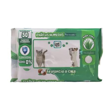 PAÑITOS HUMEDOS ALOE VERA X 50 UND