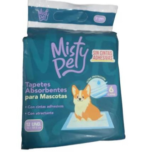 TAPETES ABSORB MISTY PET 56X58.5cX 12 ud