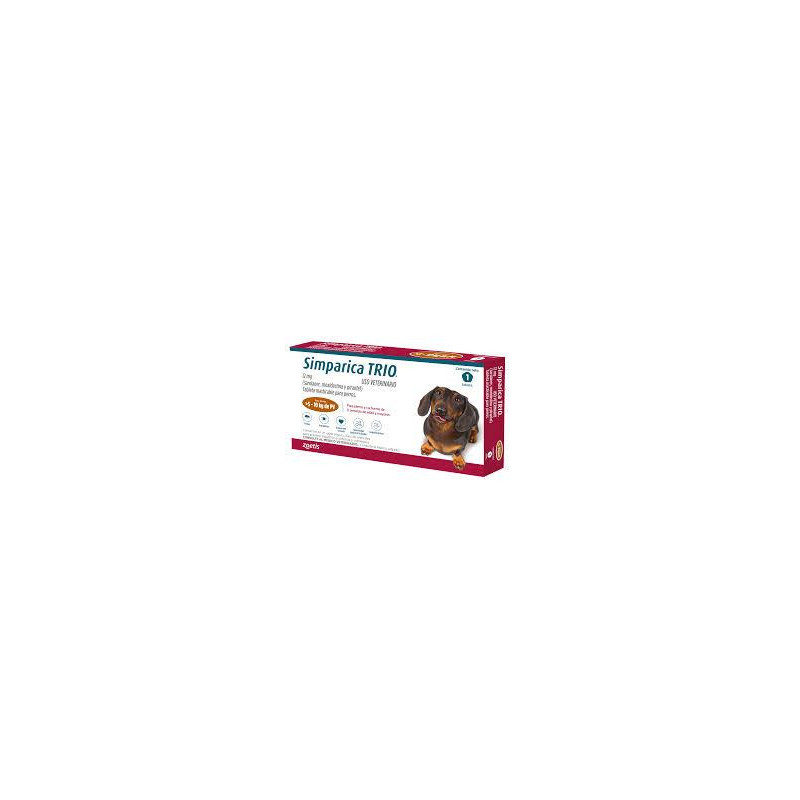 SIMPARICA TRIO 12 Mg 5-10 kg X1 TABLETA