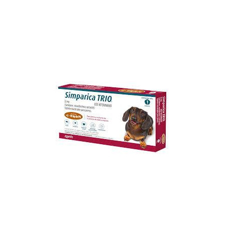 SIMPARICA TRIO 12 Mg 5-10 kg X1 TABLETA