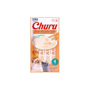 CHURU CAT SNACK POLLO Y SALMON X4  56gr