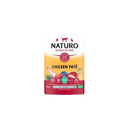 POUCH NATURO CAT ADUL CHICKEN PATEX85gr