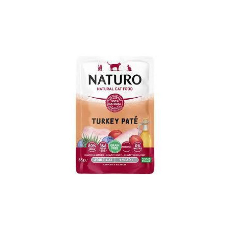 POUCH NATURO CAT ADUL TURKEY PATE X 85gr