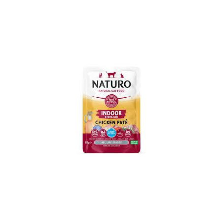 POUCH NATURO CAT ADUL INDOOR POLLOX 85gr