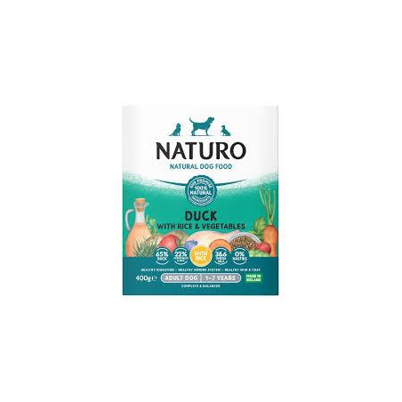 NATURO ADULT DOG DUCKVEG BANDEJAX400gr