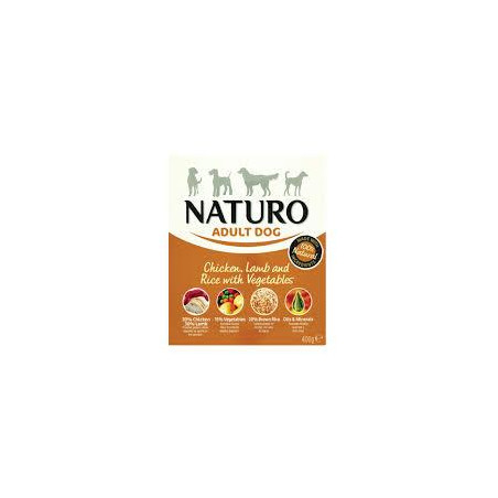 NATURO ADULT DOG CHICKLAMB BANDEJA 400g