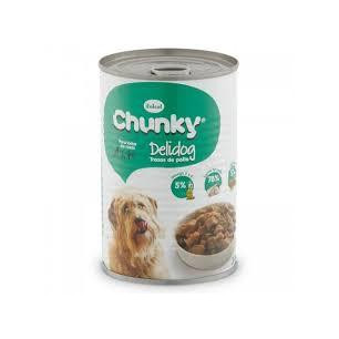 CHUNKY DELIDOG LAT TROZO POLLO VERD 395g