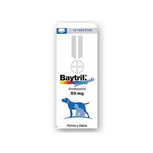 BAYTRIL 50 mg PERROS  GATOS X TABLETA