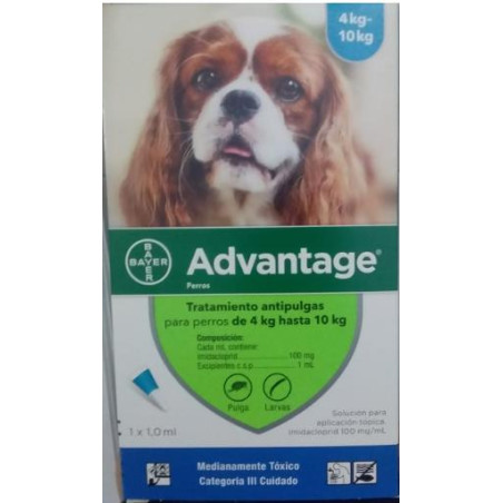 ADVANTAGE PERROS X 1.0 ml DE 4-10 kg