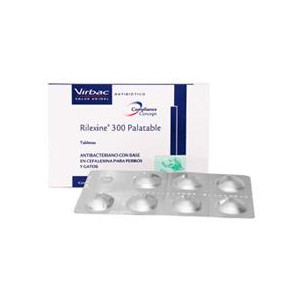RILEXINE 300 PALATABLE BLISTER x 7 tabletas