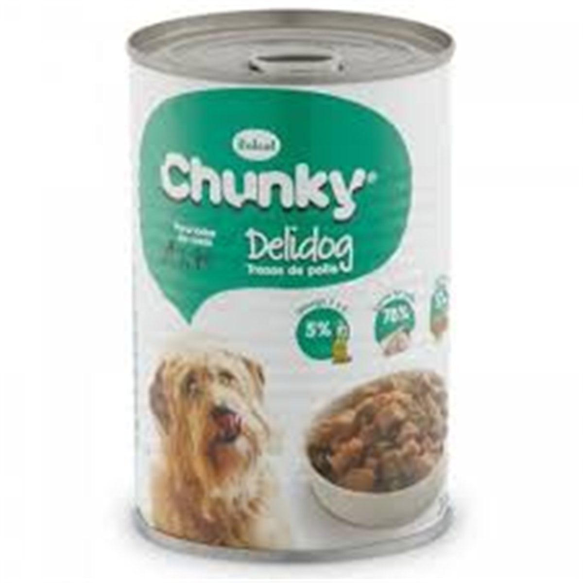 CHUNKY DELIDOG LAT TROZO POLLO VERD 395g