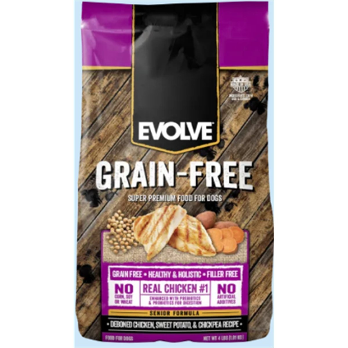 EVOLVE DOG SENIOR CHIKEN&RICE POLLO 4 Lb