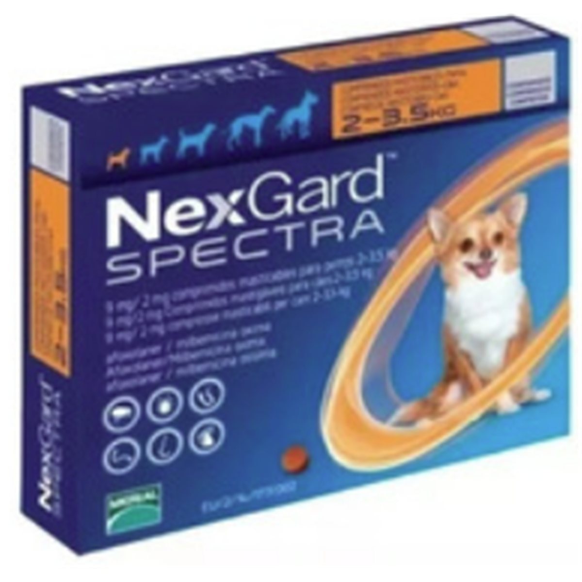 NEXGARD SPECTRA 2-3.5 KG NARANJA