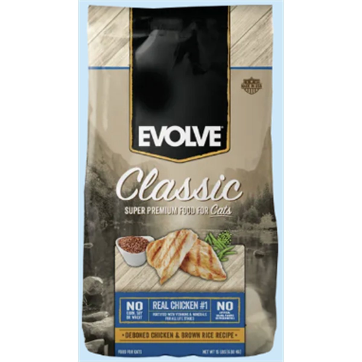 EVOLVE CAT ADULT CHIKEN&RICE POLLO 15 Lb