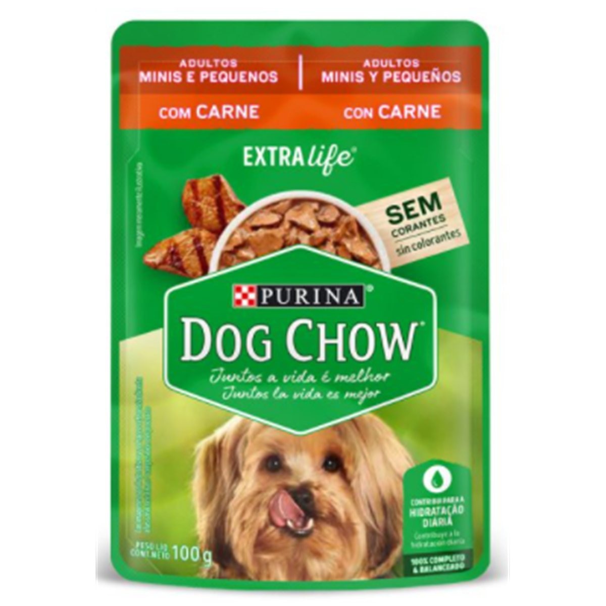 DOG CHOW POUCH ADUL MIN R.P CARNE *100gr