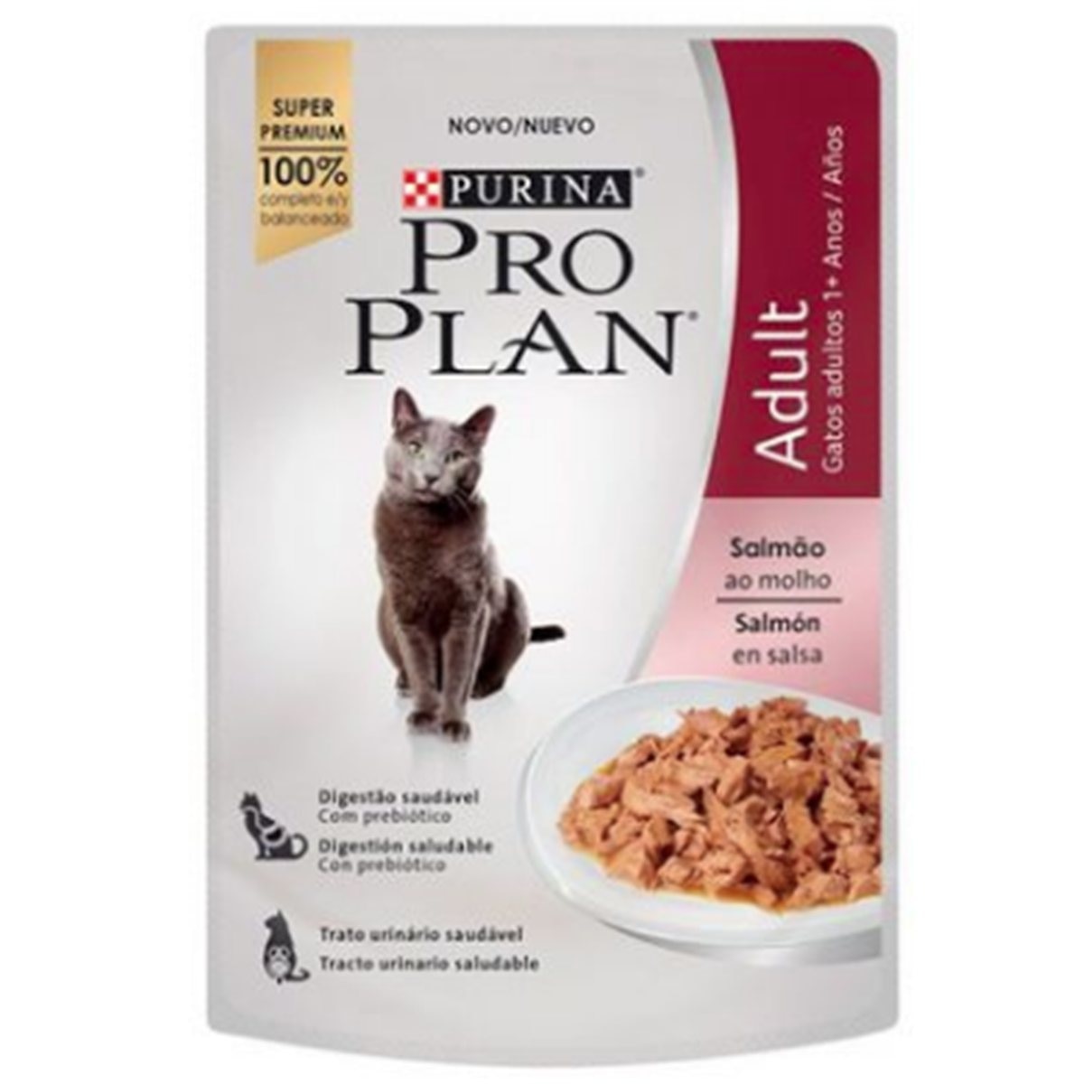 PROPLAN POUCH GATO ADULTO SALMON * 85 gr
