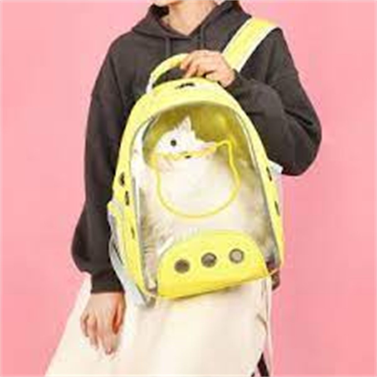 MORRAL TRANSPARENTE CARA DE GATO