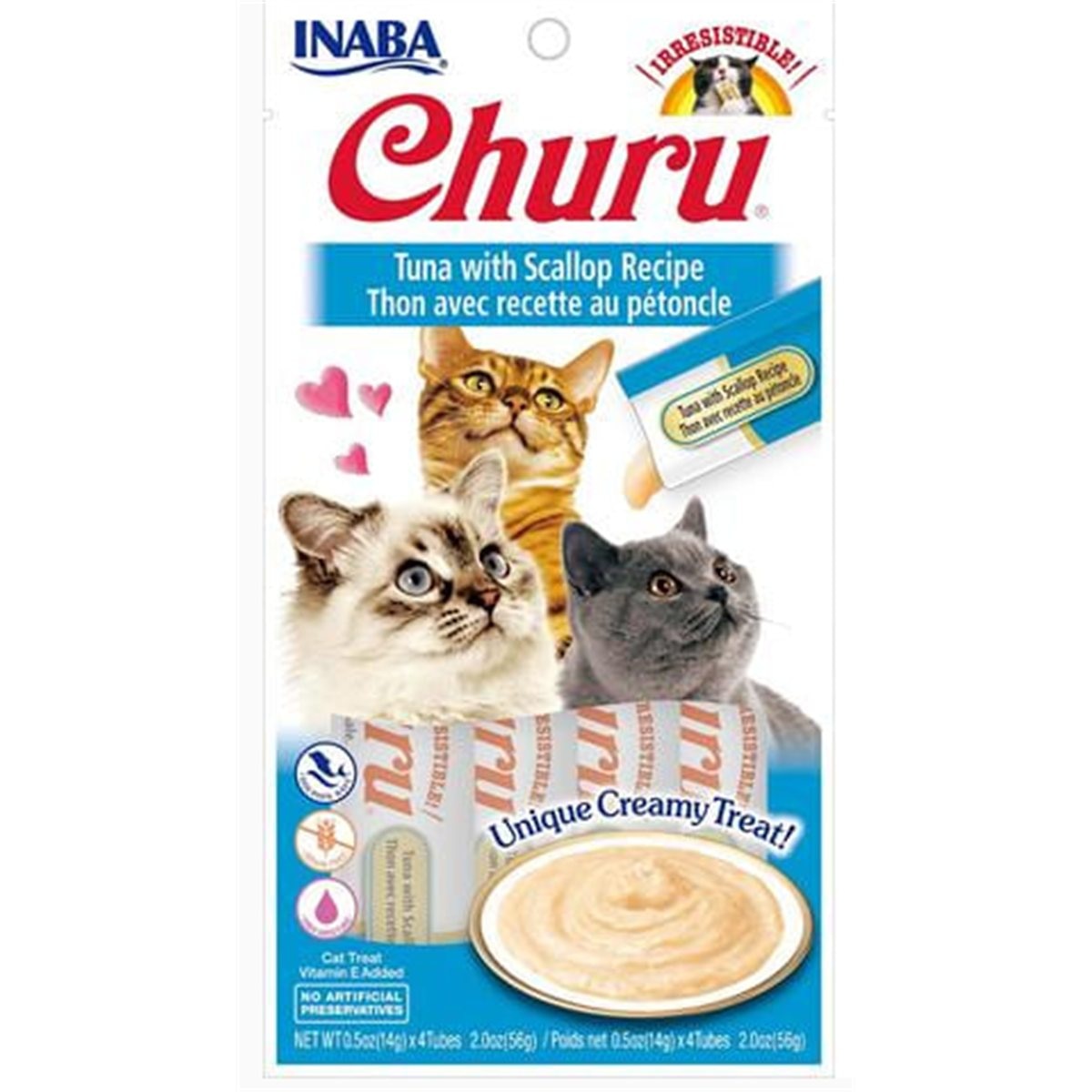 CHURU CAT SNACK X4 ATUN Y VIEIRA56 gr