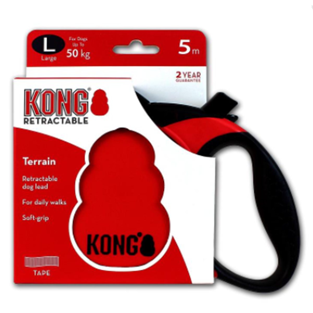 CORREA RETRACTIL KONG  ROJA L* 50 KG