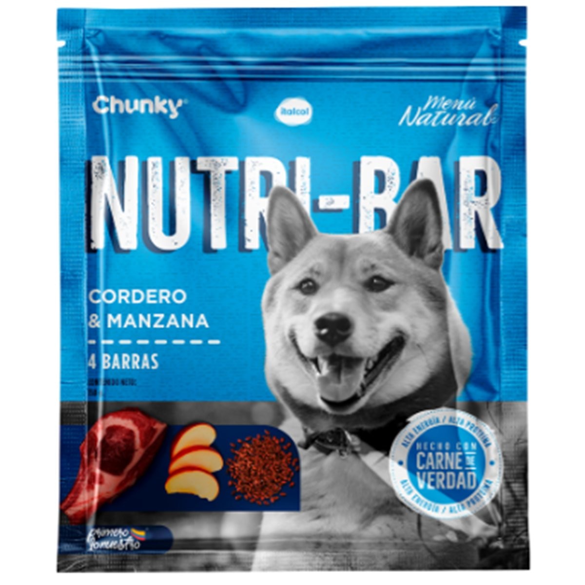 CHUNKY NUTRI-BAR CORDERO MANZANA* 150gr