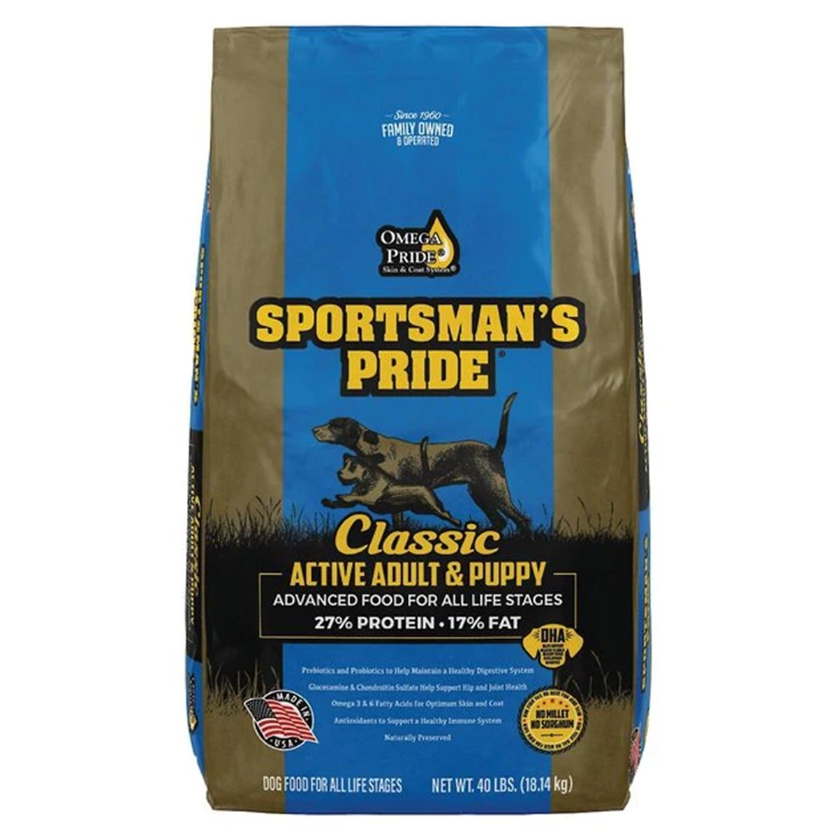 SPORTSMAN'S PRIDE ACTIVE PUPPY&ADUL*40LB