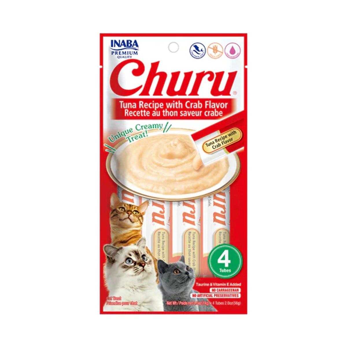 CHURU CAT ATÚN CANGREJO X 4 56ge