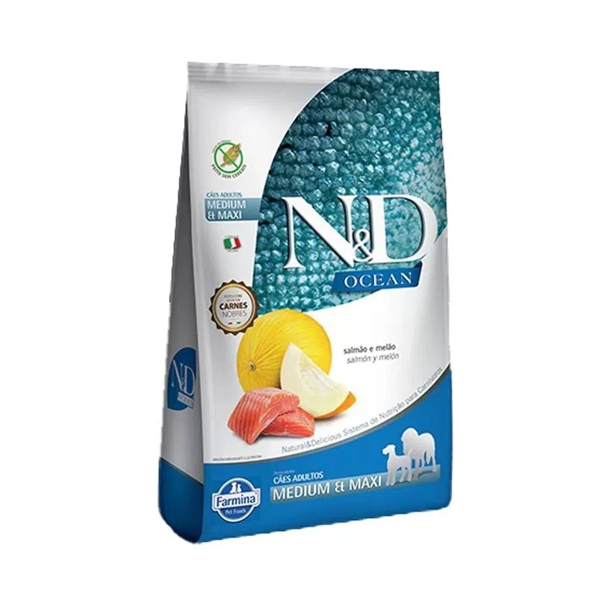 N&D OCEAN CAN ADUL MED MAXI SALMAO *2.5K