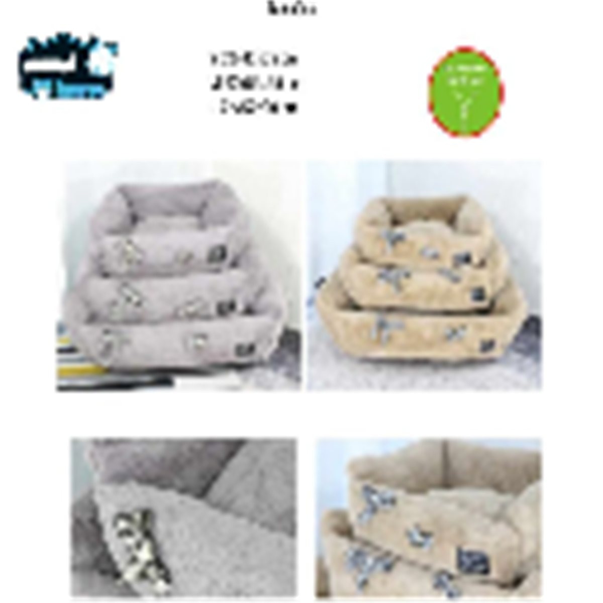 CAMA PLUSH CON MOÑOS TALLA S