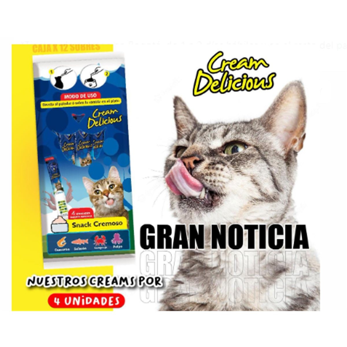 CREAM DELICIOUS STICKS SURTIDO * 4 UND