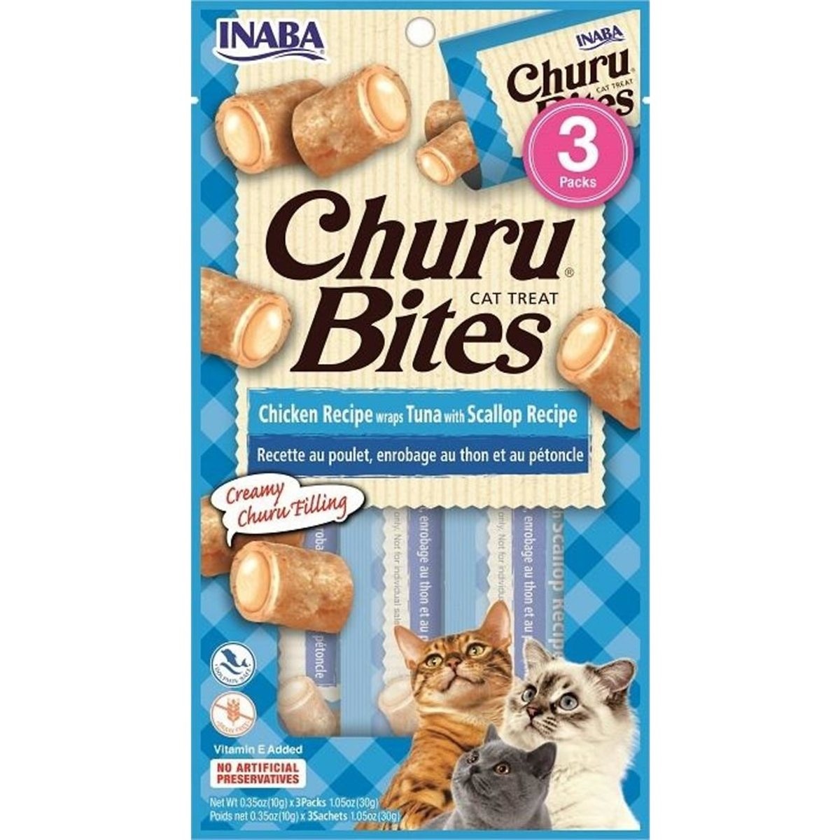 CHURU SNACK POLLO-ATUN-OST 3 UND X 30 gr