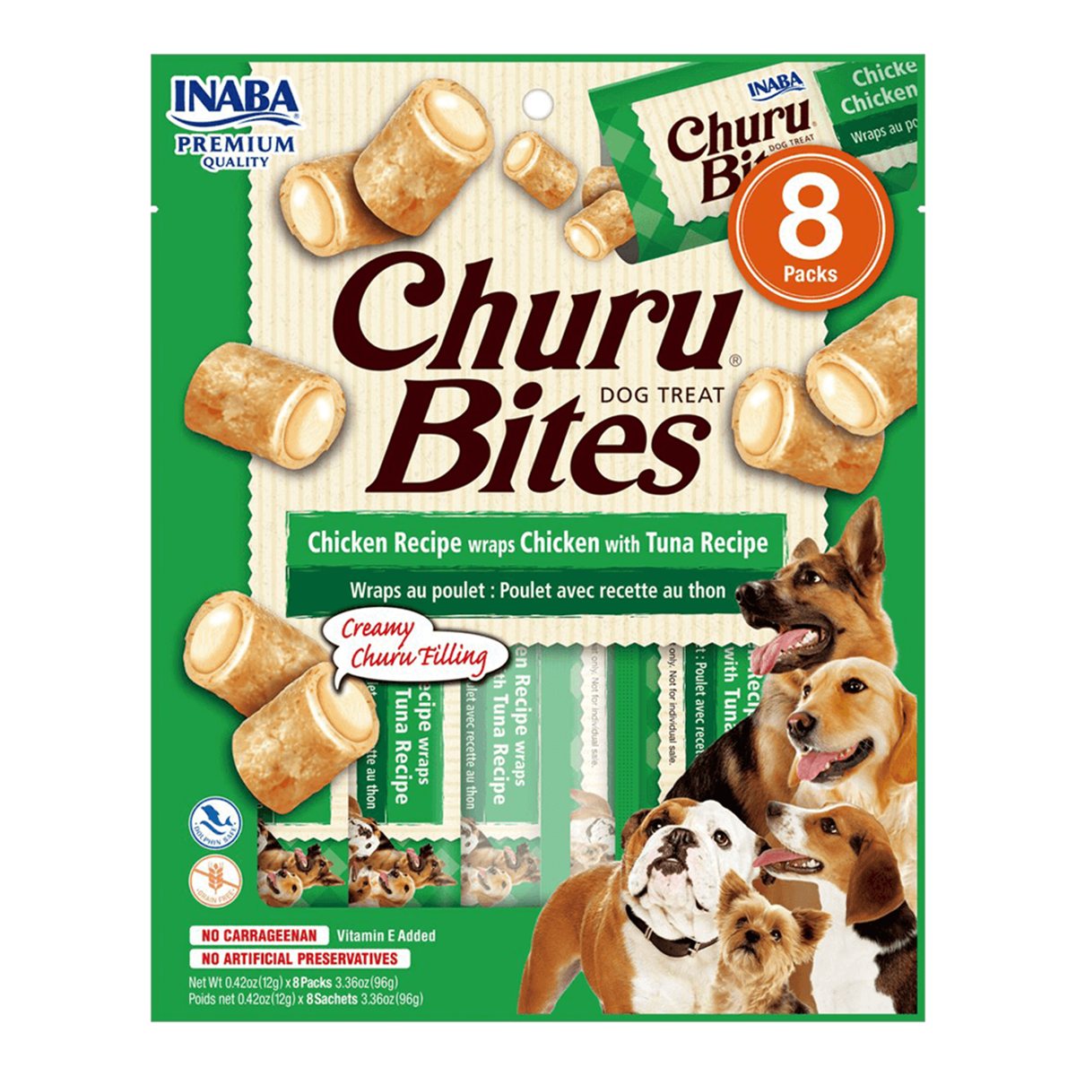 CHURU BITES SNACK DOG POLLO &ATUN 8UND