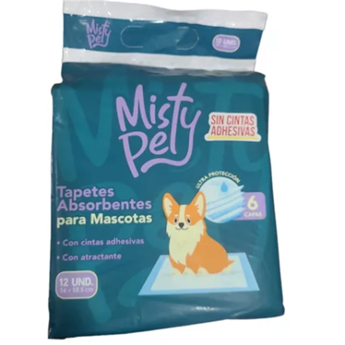 TAPETES ABSORB MISTY PET 56*58.5c* 12 ud