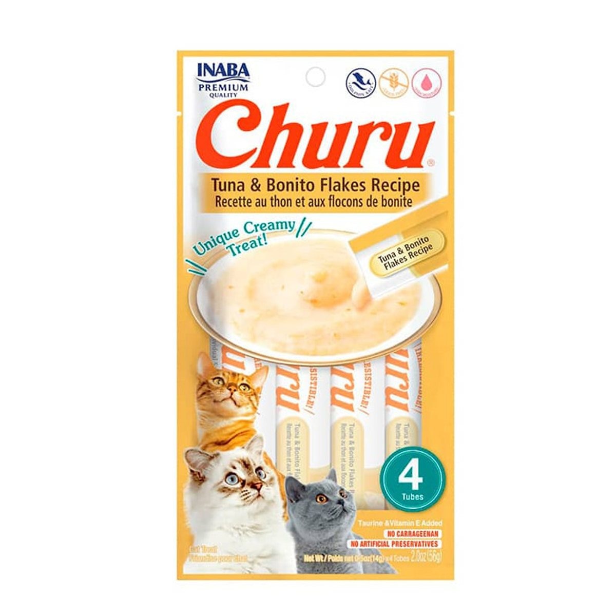 CHURU CAT SNACK X4 HOJUELAS ATUN 56 GRi