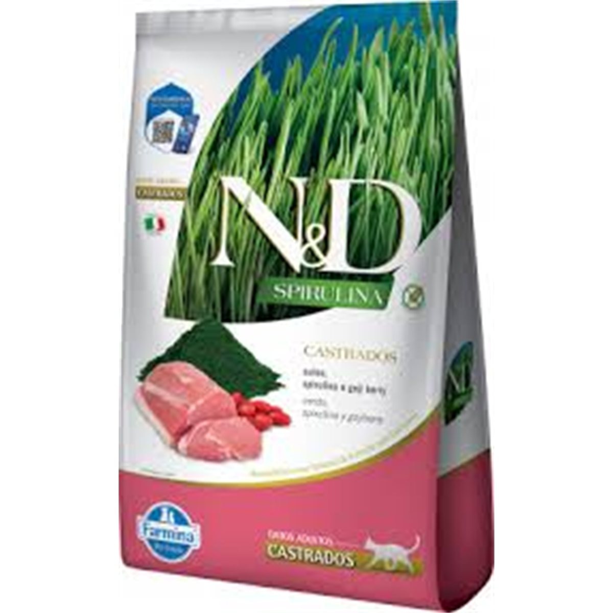 N&D SPIRULINA FEL ADUL CAST SUINO* 7 Kg