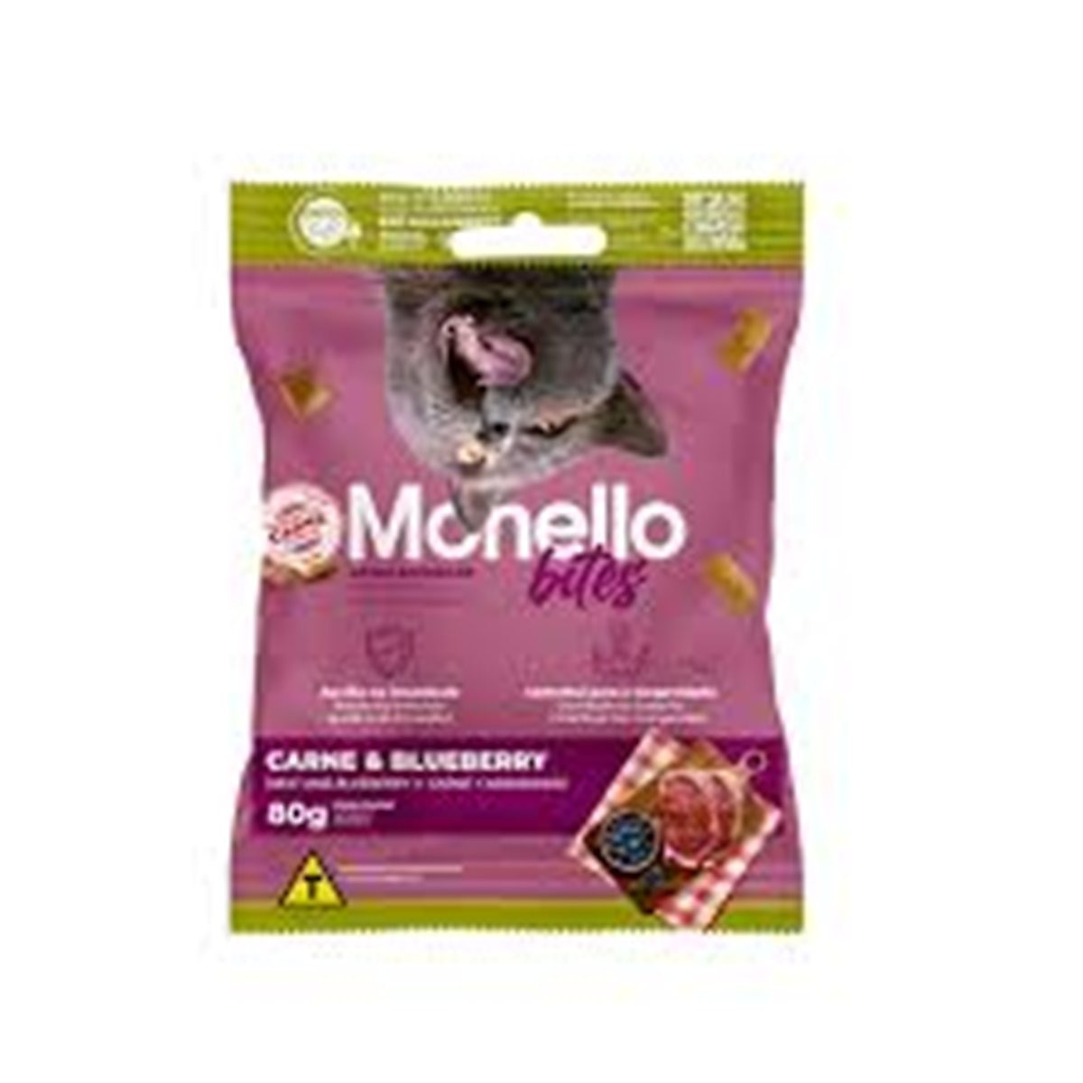 MONELLO BITES INMUNIDAD CARNE&ARAN *80gr
