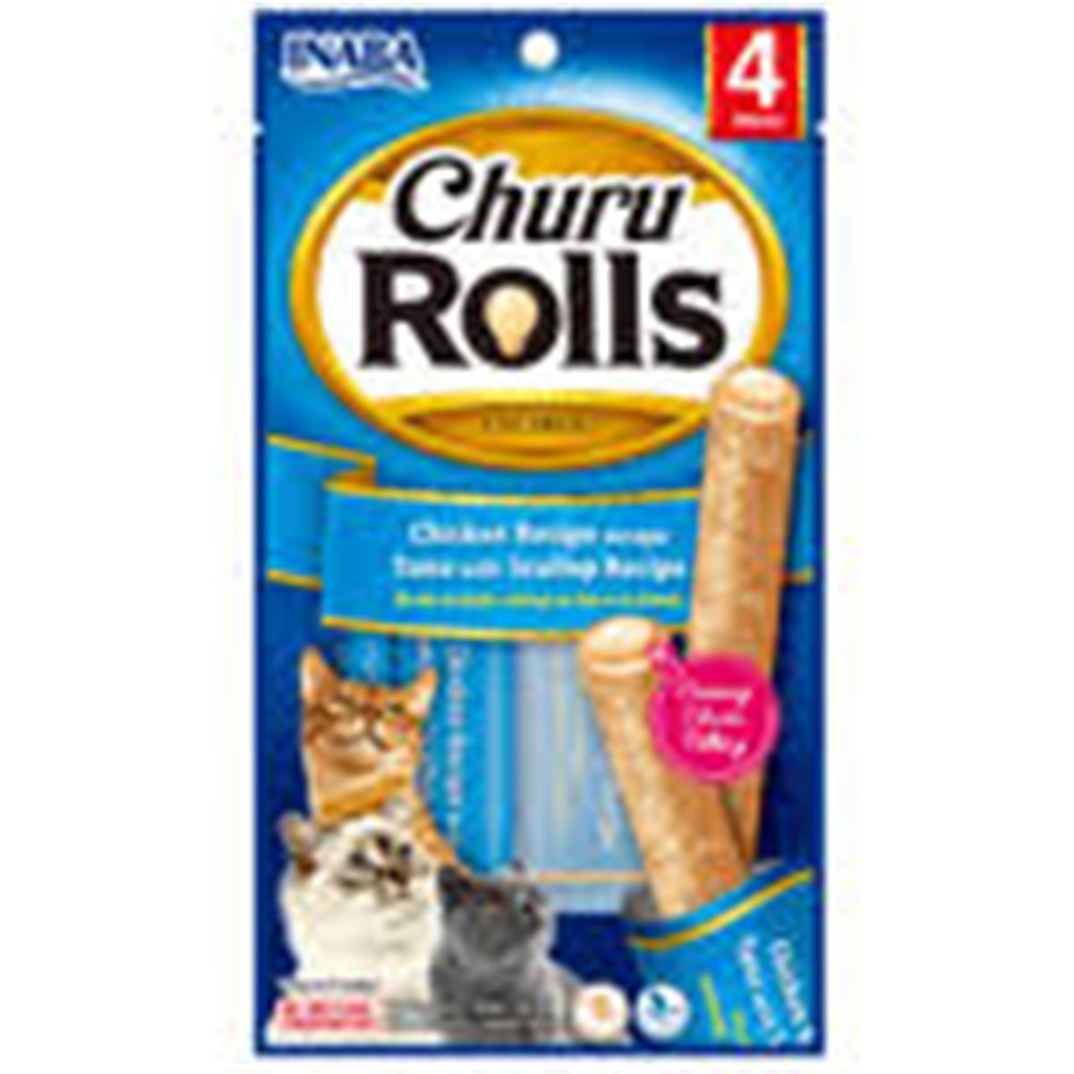 CHURU SNACK CAT ROLLS 4P ATUN * 40 gr