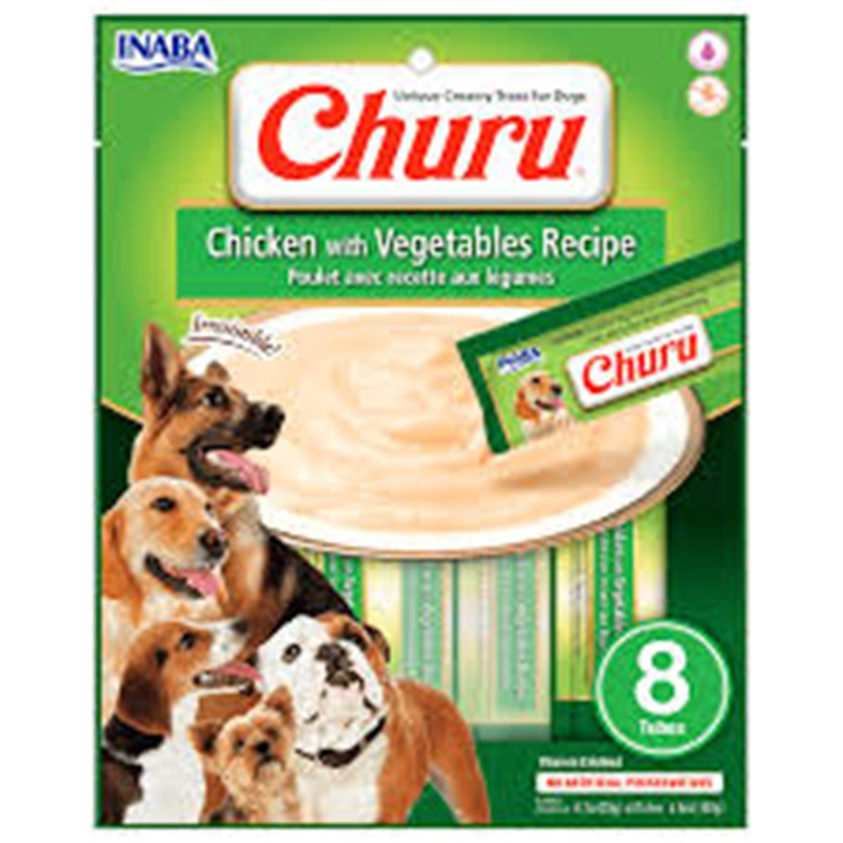 CHURU SNACK DOG POLLO&VEGETALE 8UND*160g